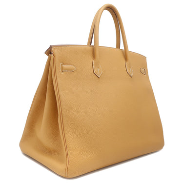 エルメス HERMES バーキン40 ナチュラルサブレ トゴ ハンドバッグ ゴールド金具 茶