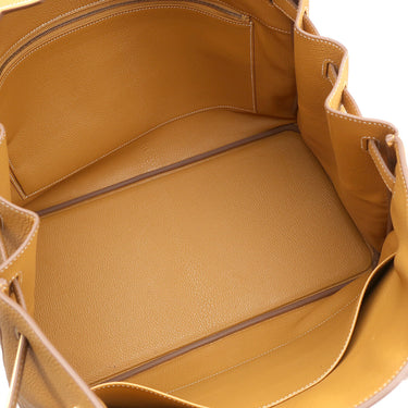 エルメス HERMES バーキン40 ナチュラルサブレ トゴ ハンドバッグ ゴールド金具 茶