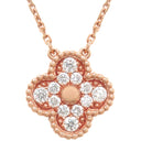 ヴァンクリーフアーペル Van Cleef & Arpels ヴィンテージアルハンブラ ペンダント VCARP2R300 ローズゴールド K18PG ダイヤモンド ネックレス ピンクゴールド 12Pダイヤ