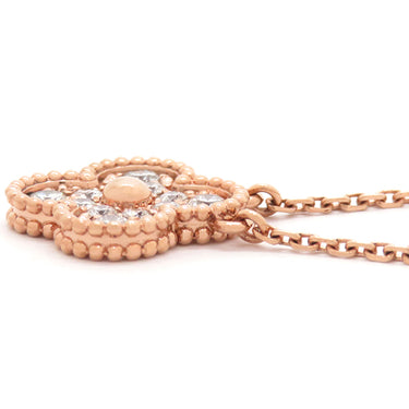 ヴァンクリーフアーペル Van Cleef & Arpels ヴィンテージアルハンブラ ペンダント VCARP2R300 ローズゴールド K18PG ダイヤモンド ネックレス ピンクゴールド 12Pダイヤ