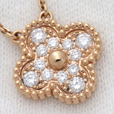 ヴァンクリーフアーペル Van Cleef & Arpels ヴィンテージアルハンブラ ペンダント VCARP2R300 ローズゴールド K18PG ダイヤモンド ネックレス ピンクゴールド 12Pダイヤ