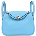 エルメス HERMES リンディ ミニ 20 セレスト スイフト ショルダーバッグ シルバー金具 新品 未使用 水色