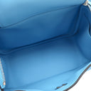 エルメス HERMES リンディ ミニ 20 セレスト スイフト ショルダーバッグ シルバー金具 新品 未使用 水色