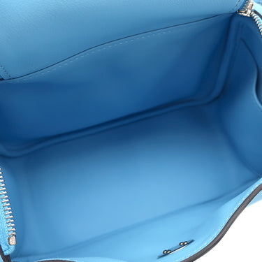 エルメス HERMES リンディ ミニ 20 セレスト スイフト ショルダーバッグ シルバー金具 新品 未使用 水色