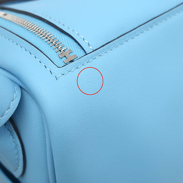 エルメス HERMES リンディ ミニ 20 セレスト スイフト ショルダーバッグ シルバー金具 新品 未使用 水色