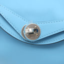 エルメス HERMES リンディ ミニ 20 セレスト スイフト ショルダーバッグ シルバー金具 新品 未使用 水色