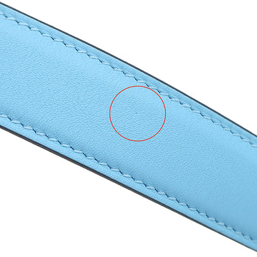 エルメス HERMES リンディ ミニ 20 セレスト スイフト ショルダーバッグ シルバー金具 新品 未使用 水色