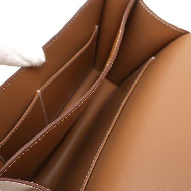 エルメス HERMES コンスタンス3 ミニ ミロワール ゴールド ヴォーエプソン ショルダーバッグ マットゴールド金具 新品 未使用 茶