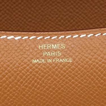 エルメス HERMES コンスタンス3 ミニ ミロワール ゴールド ヴォーエプソン ショルダーバッグ マットゴールド金具 新品 未使用 茶