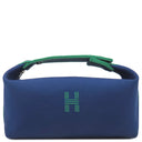 エルメス HERMES ブリッド ア ブラック PM マリン トワルアッシュ ポーチ シルバー金具 新品 未使用 紺 ハンドバッグ バニティバッグ