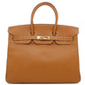 エルメス HERMES バーキン35 ゴールド ヴォーエプソン ハンドバッグ ゴールド金具 茶