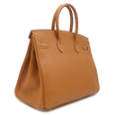 エルメス HERMES バーキン35 ゴールド ヴォーエプソン ハンドバッグ ゴールド金具 茶