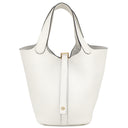 エルメス HERMES ピコタンロックPM ニューホワイト トリヨンクレマンス ハンドバッグ ゴールド金具 新品 未使用 白