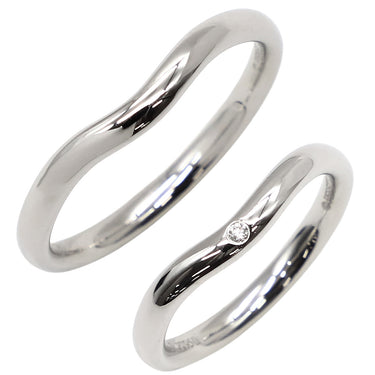 ティファニー Tiffany & Co カーブド バンドリング ペアリング プラチナシルバー Pt950 リング 指輪 Tiffany&Co. T＆CO. 15号