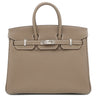エルメス HERMES バーキン25 エトゥープ トゴ ハンドバッグ シルバー金具 新品 未使用 グレージュ