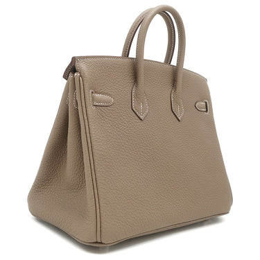 エルメス HERMES バーキン25 エトゥープ トゴ ハンドバッグ シルバー金具 新品 未使用 グレージュ