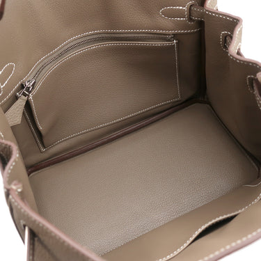 エルメス HERMES バーキン25 エトゥープ トゴ ハンドバッグ シルバー金具 新品 未使用 グレージュ