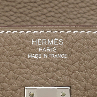 エルメス HERMES バーキン25 エトゥープ トゴ ハンドバッグ シルバー金具 新品 未使用 グレージュ