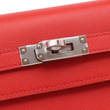 エルメス HERMES ケリー25 外縫い ルージュクー ヴォーマダム 2WAYバッグ シルバー金具 新品 未使用 赤 ショルダー