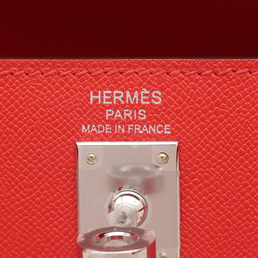 エルメス HERMES ケリー25 外縫い ルージュクー ヴォーマダム 2WAYバッグ シルバー金具 新品 未使用 赤 ショルダー