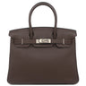エルメス HERMES バーキン30 ショコラ トゴ ハンドバッグ シルバー金具 茶
