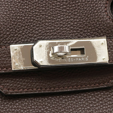 エルメス HERMES バーキン30 ショコラ トゴ ハンドバッグ シルバー金具 茶