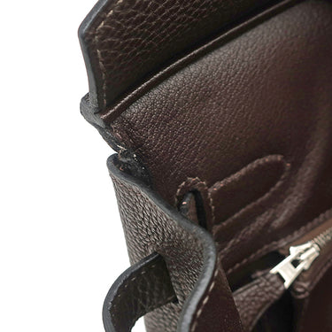 エルメス HERMES バーキン30 ショコラ トゴ ハンドバッグ シルバー金具 茶