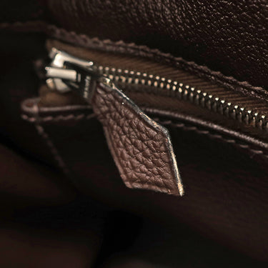 エルメス HERMES バーキン30 ショコラ トゴ ハンドバッグ シルバー金具 茶