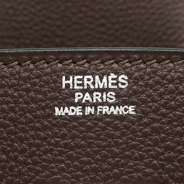 エルメス HERMES バーキン30 ショコラ トゴ ハンドバッグ シルバー金具 茶