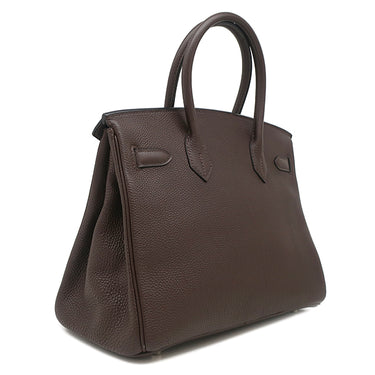エルメス HERMES バーキン30 ショコラ トゴ ハンドバッグ シルバー金具 茶