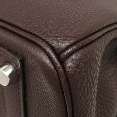 エルメス HERMES バーキン30 ショコラ トゴ ハンドバッグ シルバー金具 茶