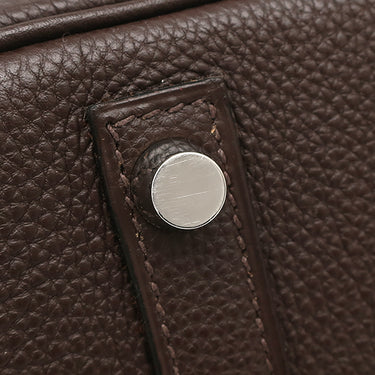 エルメス HERMES バーキン30 ショコラ トゴ ハンドバッグ シルバー金具 茶