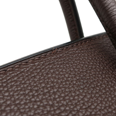 エルメス HERMES バーキン30 ショコラ トゴ ハンドバッグ シルバー金具 茶