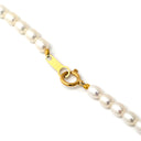 ノンブランド NON BRAND ホワイト×イエローゴールド パール K18YG ネックレス 白 ベビーパール ミニパール 真珠 Au750 18K 18金 ドロップ バロック オーバル