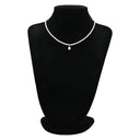 ノンブランド NON BRAND ホワイト×イエローゴールド パール K18YG ネックレス 白 ベビーパール ミニパール 真珠 Au750 18K 18金 ドロップ バロック オーバル