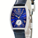 腕時計 フランクミュラー FRANCK MULLER トノウ カーベックス サンセット 7500 S6 MM D 手巻き レディース K18WG無垢製 純正ダイヤ ブルー