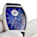 腕時計 フランクミュラー FRANCK MULLER トノウ カーベックス サンセット 7500 S6 MM D 手巻き レディース K18WG無垢製 純正ダイヤ ブルー