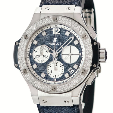 腕時計 ウブロ HUBLOT ビッグバン グロッシー ジーンズ  341.SX.2710.NR.1104.JEANS14 自動巻き メンズ OH済み 純正ダイヤ 限定