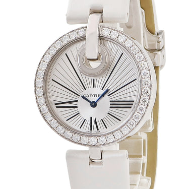 腕時計 カルティエ Cartier カプティブ ドゥ カルティエ WG600012 クオーツ メンズ レディース K18WG無垢 純正ダイヤ 青針