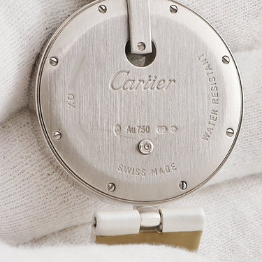 腕時計 カルティエ Cartier カプティブ ドゥ カルティエ WG600012 クオーツ メンズ レディース K18WG無垢 純正ダイヤ 青針