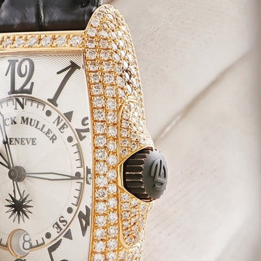 腕時計 フランクミュラー FRANCK MULLER トノウカーベックス マリナー 7080 SC DT MAR D 自動巻き メンズ K18RG無垢 純正ダイヤ ギヨシェ