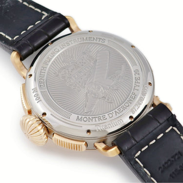 腕時計 ゼニス ZENITH パイロット アエロネフ タイプ20 トゥールビヨン 87.2430.4035/21.C721 自動巻き メンズ K18RG×Ti コンビ