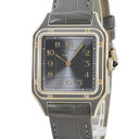 腕時計 カルティエ Cartier サントス デュモン LM ラッカー WGSA0097 手巻き メンズ レディース K18YG無垢 角型 グレー アラビア