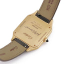 腕時計 カルティエ Cartier サントス デュモン LM ラッカー WGSA0097 手巻き メンズ レディース K18YG無垢 角型 グレー アラビア