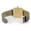 腕時計 カルティエ Cartier サントス デュモン LM ラッカー WGSA0097 手巻き メンズ レディース K18YG無垢 角型 グレー アラビア