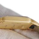 腕時計 カルティエ Cartier サントス デュモン LM ラッカー WGSA0097 手巻き メンズ レディース K18YG無垢 角型 グレー アラビア