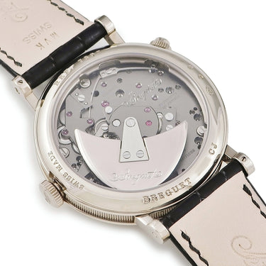 腕時計 ブレゲ BREGUET トラディション レトログラード デイト 7597 7597BB/G1/9WU 自動巻き メンズ K18WG無垢 スケルトン 青針