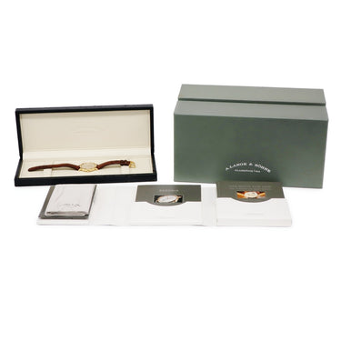 腕時計 ランゲ&ゾーネ LANGE&SOHNE サクソニア 216.032 LS2164AD 手巻き メンズ K18PG無垢 バー ラウンド スモールセコンド スモセコ