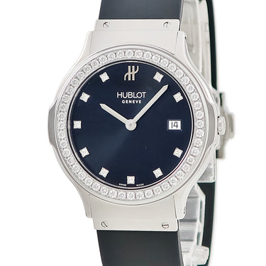 腕時計 ウブロ HUBLOT クラシックフュージョン B1525.1 クオーツ メンズ レディース 純正ダイヤ ブラック 黒 デイト 日付表示