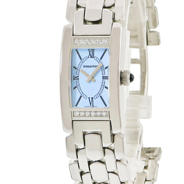 腕時計 オーデマピゲ AUDEMARS PIGUET プロメス 67599ST.ZZ.1156ST.01 クオーツ レディース 純正ダイヤ スクエア ブルー ローマン